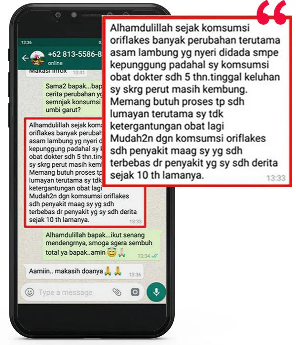 Testimoni pengguna Oriflakes
